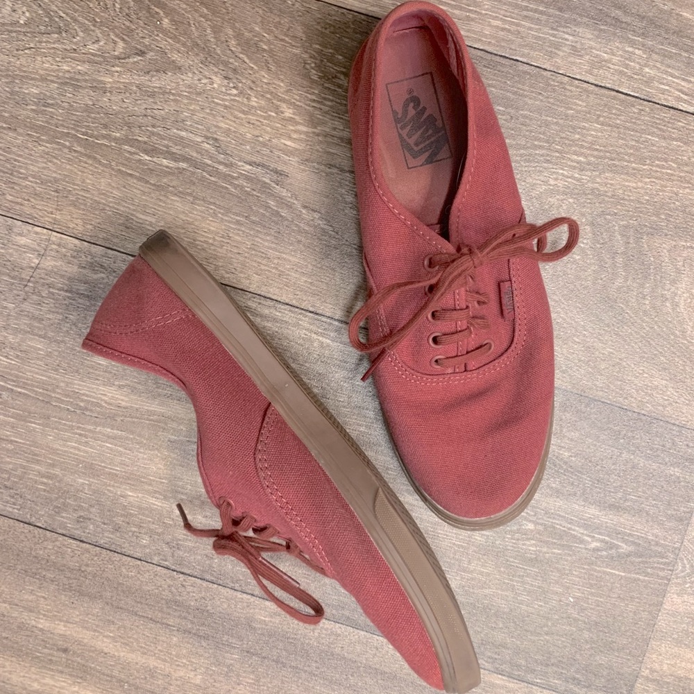 Vans maroon shoes